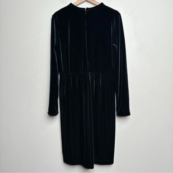Vintage Talbots Womens Size M Mock Neck Long Sleeve Elastic Waist Velvet Dress - Picture 15 of 15